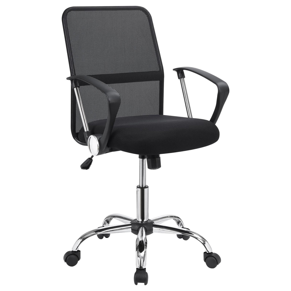 Gerta Black/Chrome Office Chair with Mesh Backrest by Coaster at Eve Furniture