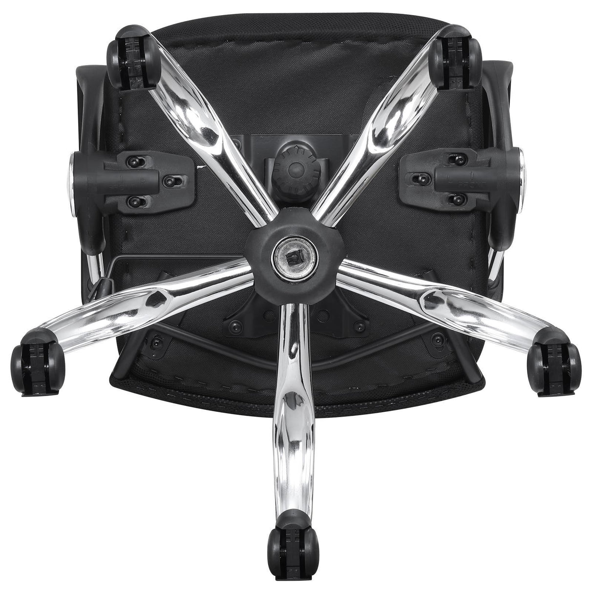 Gerta Black/Chrome Office Chair with Mesh Backrest by Coaster at Eve Furniture