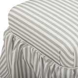 Gertrude Striped Performance Linen Skirted Ottoman by TOV Furniture at Eve Furniture
