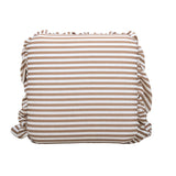 Gertrude Striped Performance Linen Skirted Ottoman by TOV Furniture at Eve Furniture