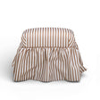Gertrude Striped Performance Linen Skirted Ottoman by TOV Furniture at Eve Furniture