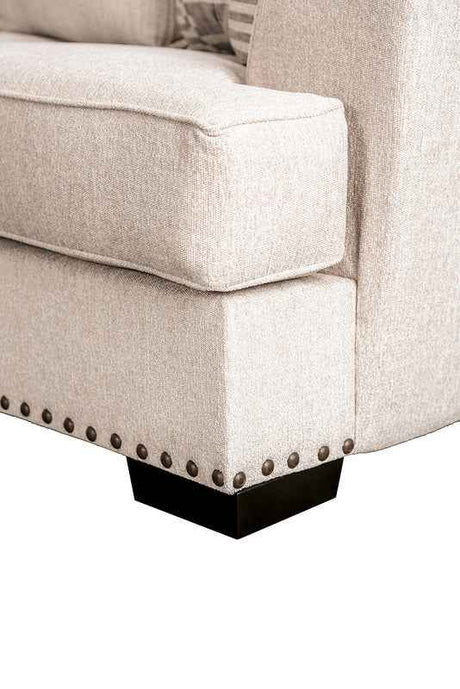 Gervais Taupe Loveseat by Furniture of America at Eve Furniture
