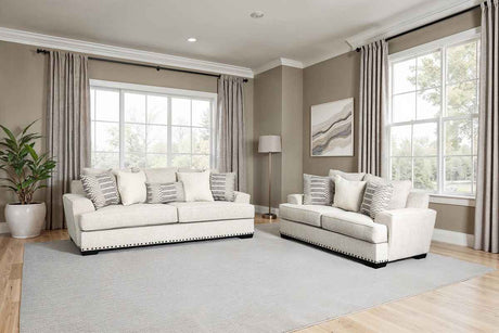 Gervais Taupe Oversized Sofa by Furniture of America at Eve Furniture