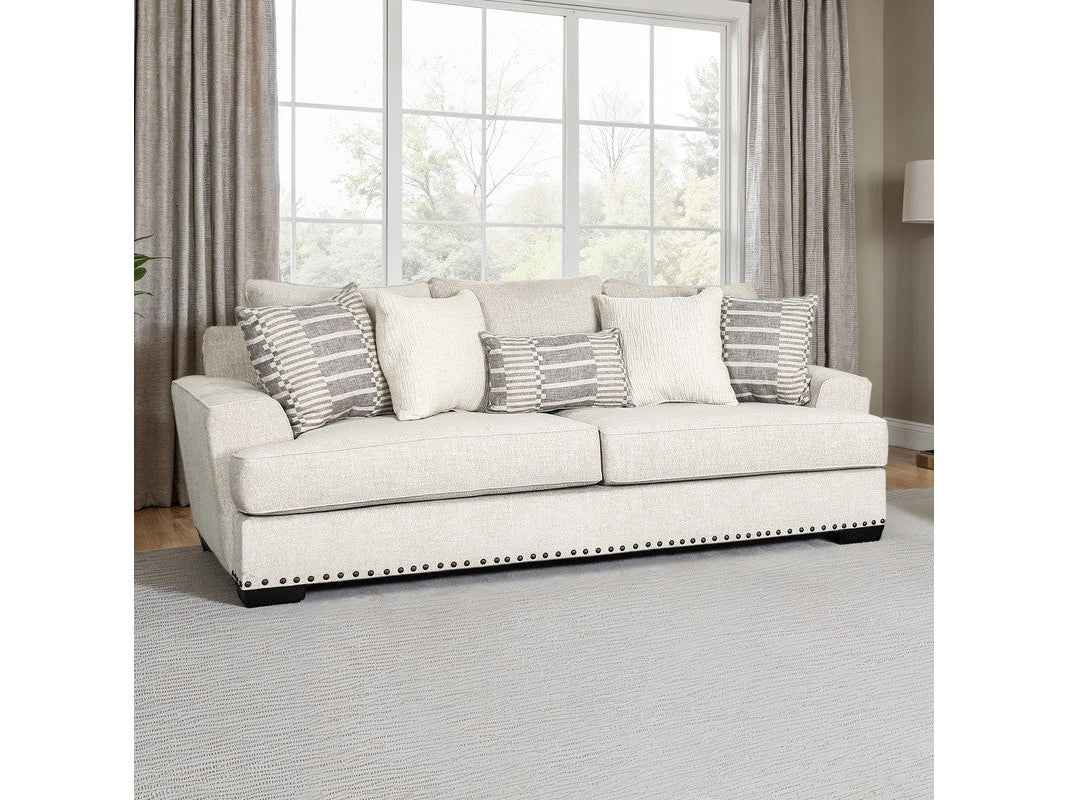 Gervais Taupe Oversized Sofa by Furniture of America at Eve Furniture