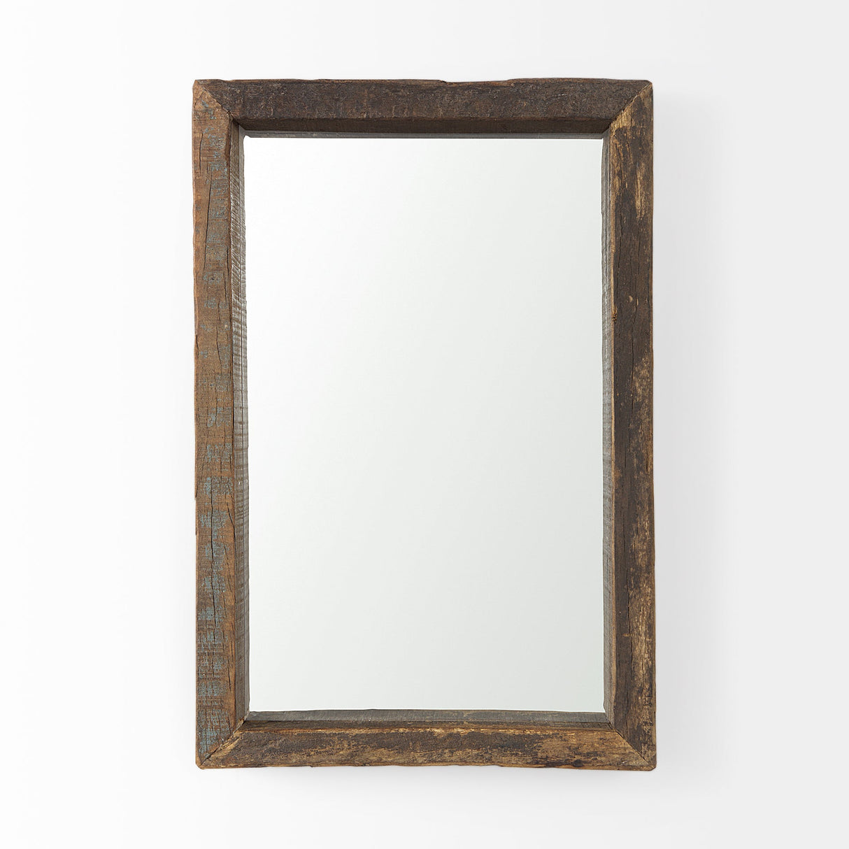 Gervaise Brown Wood Frame Rectangular Wall Mirror by Mercana at Eve Furniture