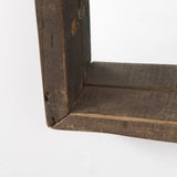 Gervaise Brown Wood Frame Rectangular Wall Mirror by Mercana at Eve Furniture