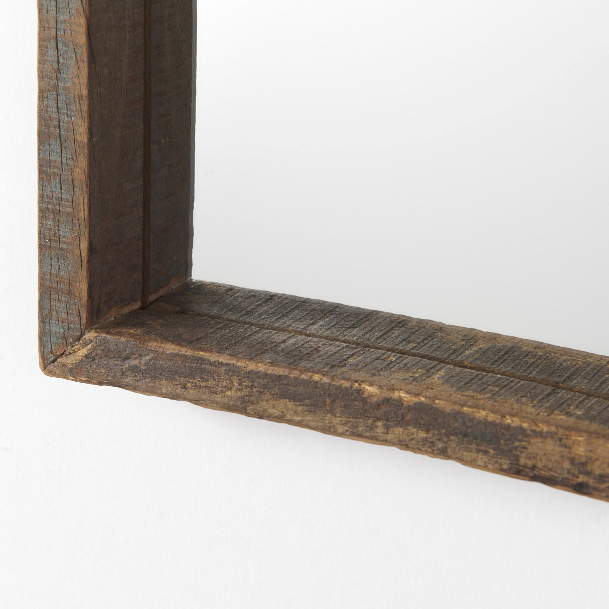Gervaise Brown Wood Frame Rectangular Wall Mirror by Mercana at Eve Furniture