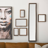 Gervaise Brown Wood Frame Rectangular Wall Mirror by Mercana at Eve Furniture