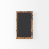 Gervaise Small Brown Wood Frame Rectangular Wall Mirror by Mercana at Eve Furniture