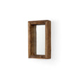 Gervaise Small Brown Wood Frame Rectangular Wall Mirror by Mercana at Eve Furniture