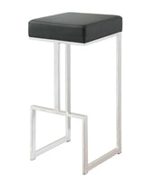 Gervase Black/Chrome Square Bar Stool by Coaster at Eve Furniture