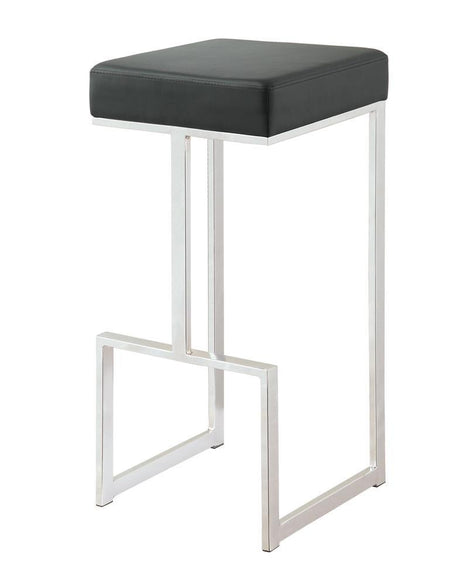 Gervase Black/Chrome Square Bar Stool by Coaster at Eve Furniture