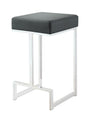 Gervase Black/Chrome Square Counter Height Stool by Coaster at Eve Furniture