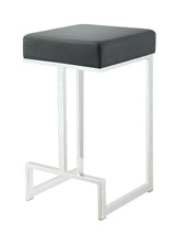 Gervase Black/Chrome Square Counter Height Stool