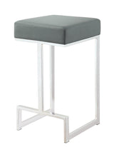 Gervase Gray/Chrome Square Counter Height Stool