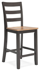 Gesthaven Natural/Brown Counter Height Barstool, Set of 2