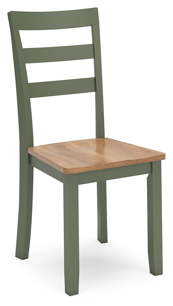 Gesthaven Natural/Green Dining Chair, Set of 2