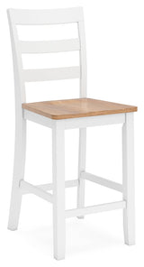 Gesthaven Natural/White Counter Height Barstool, Set of 2