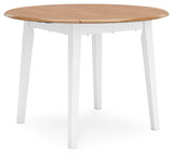 Gesthaven Natural/White Dining Drop Leaf Table