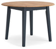 Gesthaven Natural/Blue Dining Drop Leaf Table by Ashley at Eve Furniture