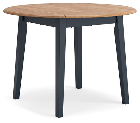 Gesthaven Natural/Blue Dining Drop Leaf Table by Ashley at Eve Furniture