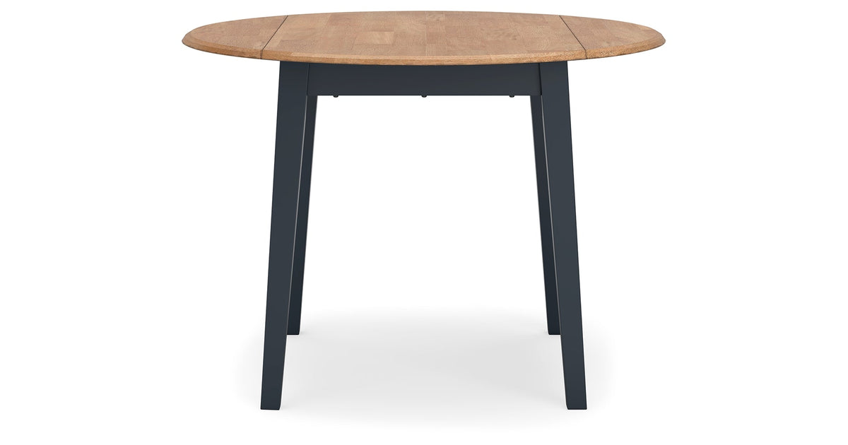 Gesthaven Natural/Blue Dining Table and 2 Chairs by Ashley at Eve Furniture