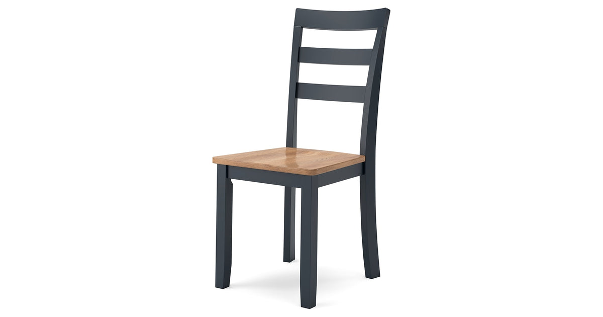 Gesthaven Natural/Blue Dining Table and 2 Chairs by Ashley at Eve Furniture