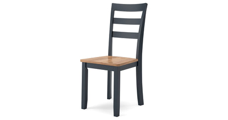 Gesthaven Natural/Blue Dining Table and 2 Chairs by Ashley at Eve Furniture