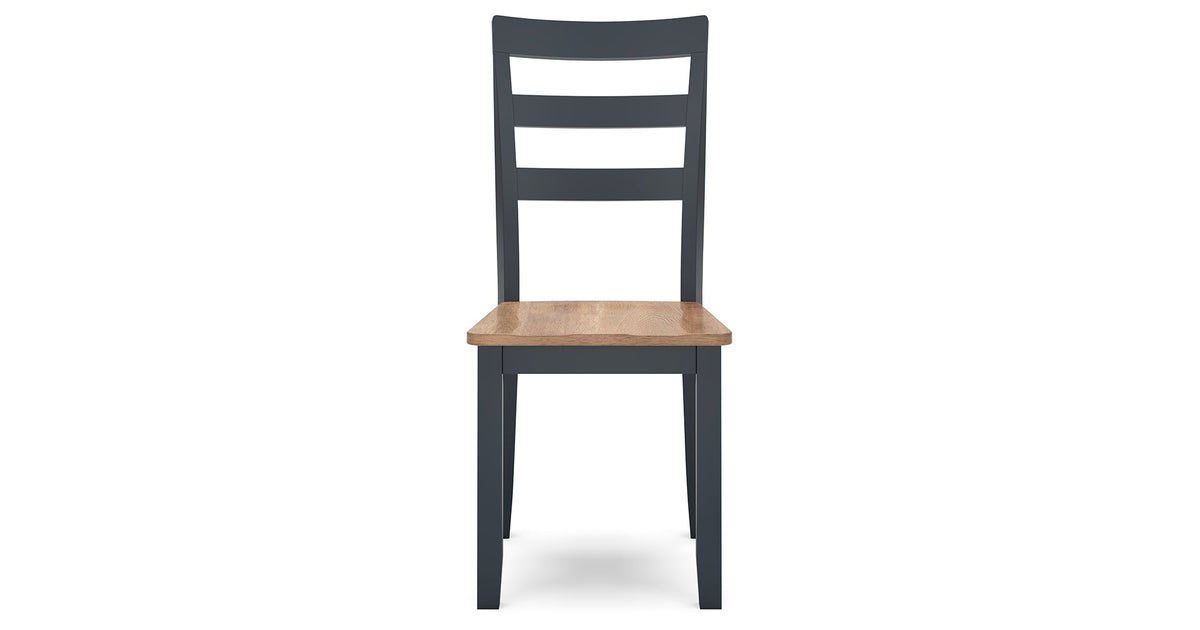 Gesthaven Natural/Blue Dining Table and 2 Chairs by Ashley at Eve Furniture