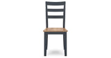 Gesthaven Natural/Blue Dining Table and 2 Chairs by Ashley at Eve Furniture