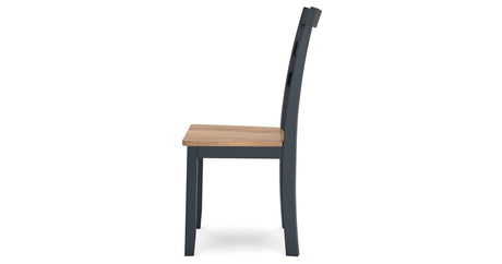 Gesthaven Natural/Blue Dining Table and 2 Chairs by Ashley at Eve Furniture