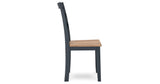 Gesthaven Natural/Blue Dining Table and 2 Chairs by Ashley at Eve Furniture