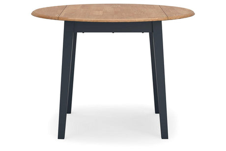 Gesthaven Natural/Blue Dining Table and 2 Chairs by Ashley at Eve Furniture