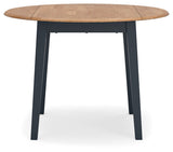Gesthaven Natural/Blue Dining Table and 2 Chairs by Ashley at Eve Furniture