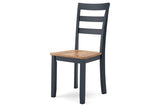 Gesthaven Natural/Blue Dining Table and 2 Chairs by Ashley at Eve Furniture