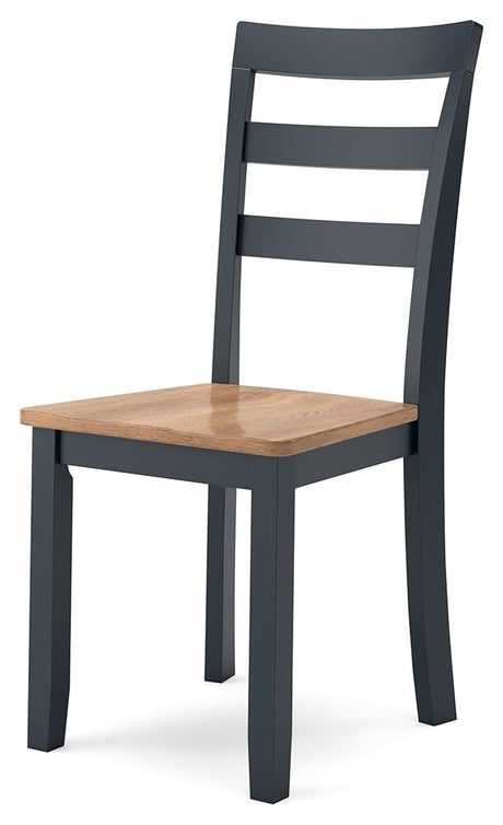 Gesthaven Natural/Blue Dining Table and 2 Chairs by Ashley at Eve Furniture
