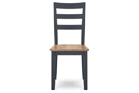 Gesthaven Natural/Blue Dining Table and 2 Chairs by Ashley at Eve Furniture