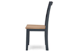 Gesthaven Natural/Blue Dining Table and 2 Chairs by Ashley at Eve Furniture