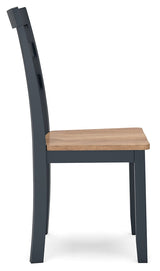Gesthaven Natural/Blue Dining Table and 2 Chairs by Ashley at Eve Furniture