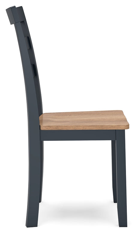 Gesthaven Natural/Blue Dining Table and 2 Chairs by Ashley at Eve Furniture