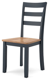 Gesthaven Natural/Blue Dining Table and 4 Chairs by Ashley at Eve Furniture