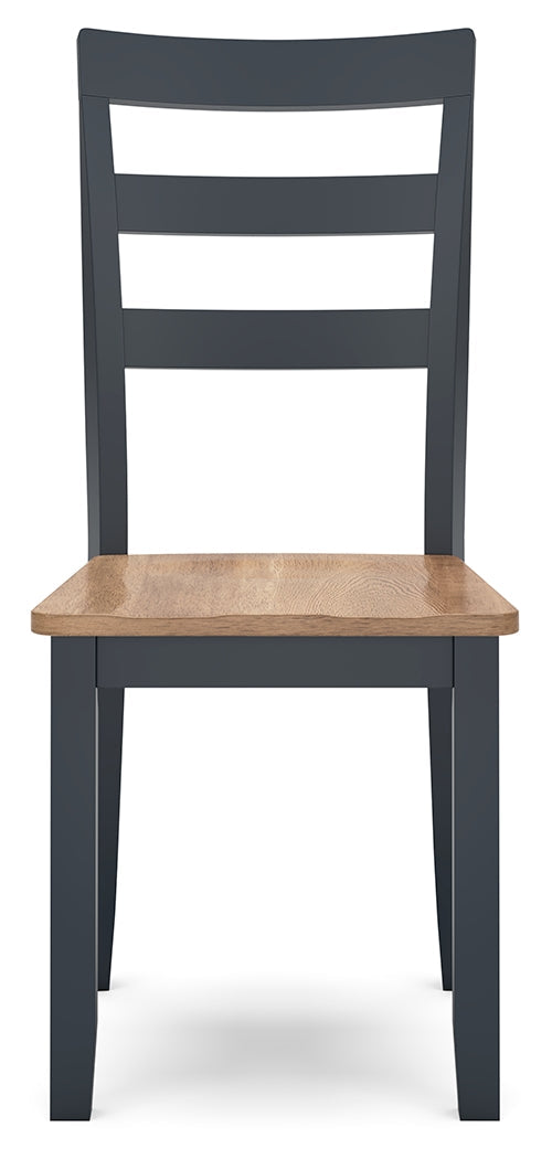Gesthaven Natural/Blue Dining Table and 4 Chairs by Ashley at Eve Furniture