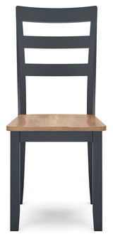 Gesthaven Natural/Blue Dining Table and 4 Chairs by Ashley at Eve Furniture