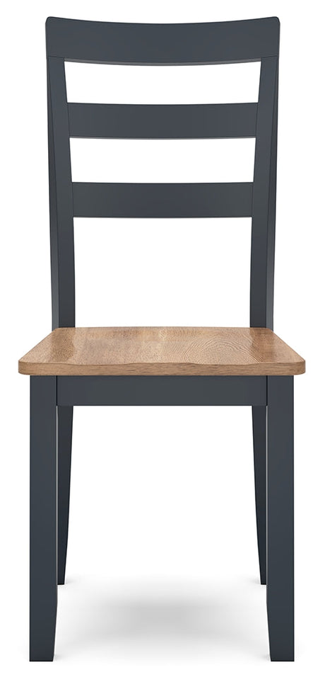 Gesthaven Natural/Blue Dining Table and 4 Chairs by Ashley at Eve Furniture