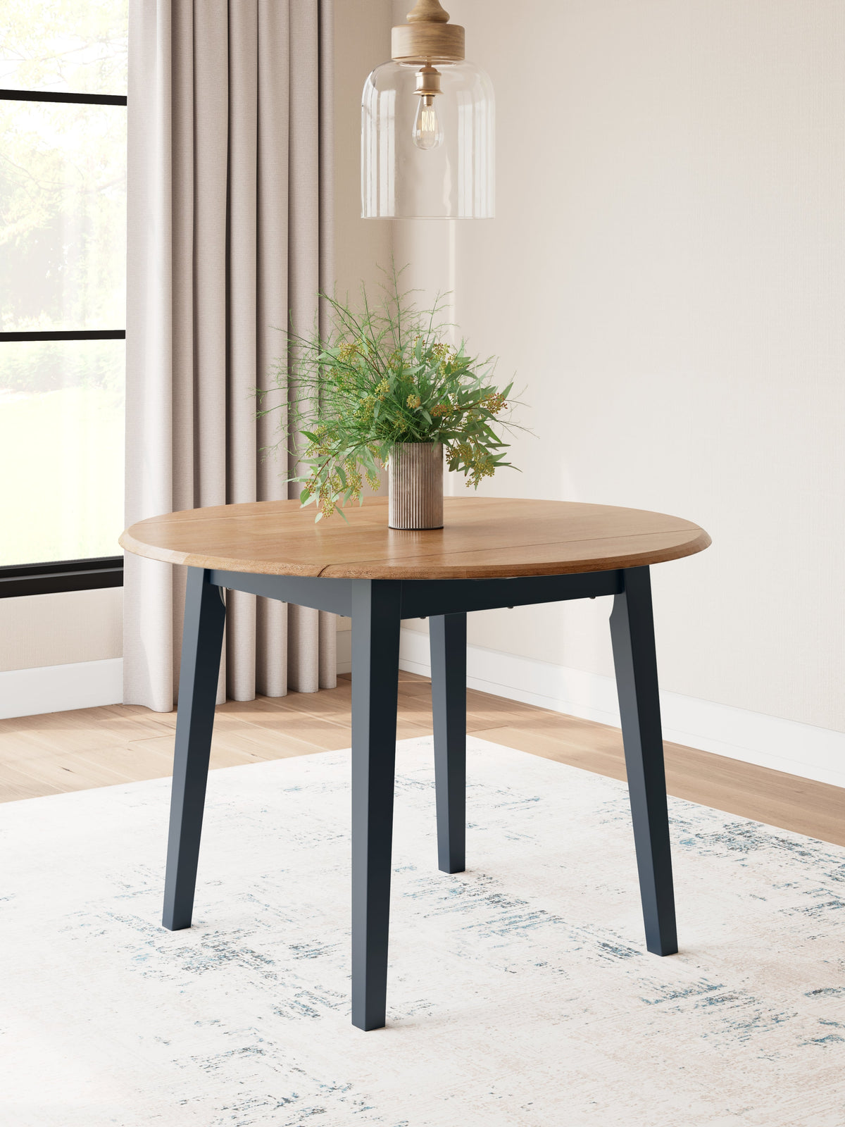 Gesthaven Natural/Blue Dining Table and 4 Chairs by Ashley at Eve Furniture