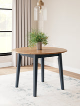 Gesthaven Natural/Blue Dining Table and 4 Chairs by Ashley at Eve Furniture