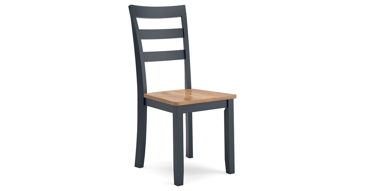 Gesthaven Natural/Blue Dining Table and 4 Chairs by Ashley at Eve Furniture