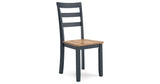 Gesthaven Natural/Blue Dining Table and 4 Chairs by Ashley at Eve Furniture
