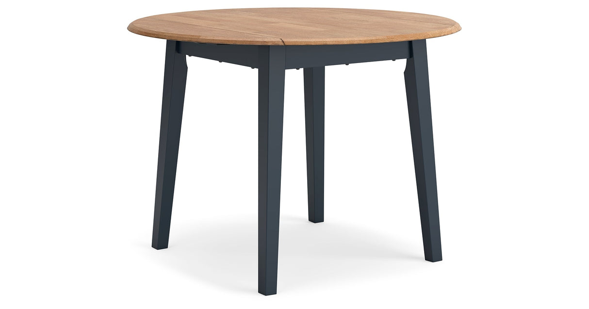 Gesthaven Natural/Blue Dining Table and 4 Chairs by Ashley at Eve Furniture