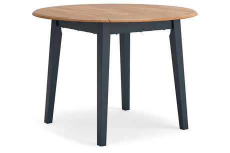 Gesthaven Natural/Blue Dining Table and 4 Chairs by Ashley at Eve Furniture